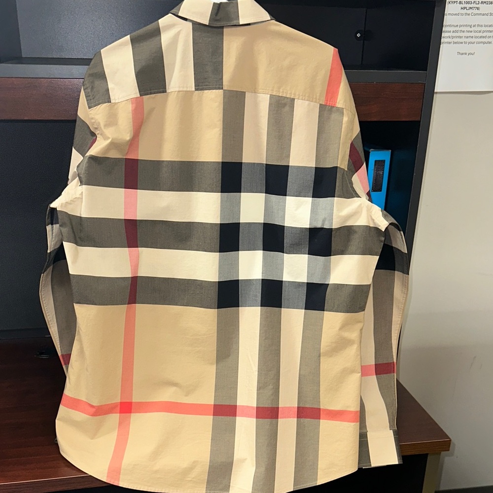Burberry Men's Beige and Dark Brown Check Shirt - Picture 7 of 8